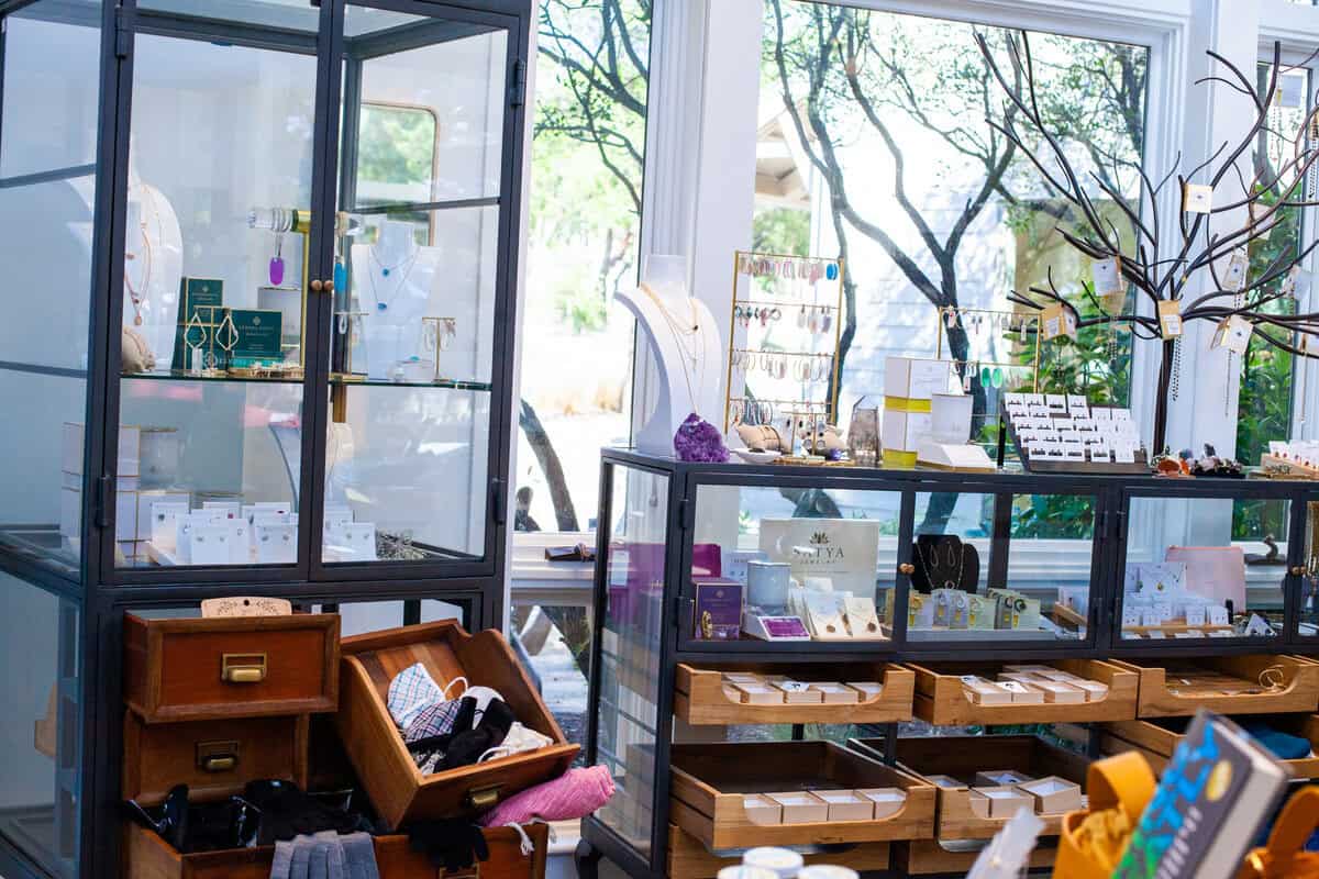 Wellness shop display at Miraval Austin