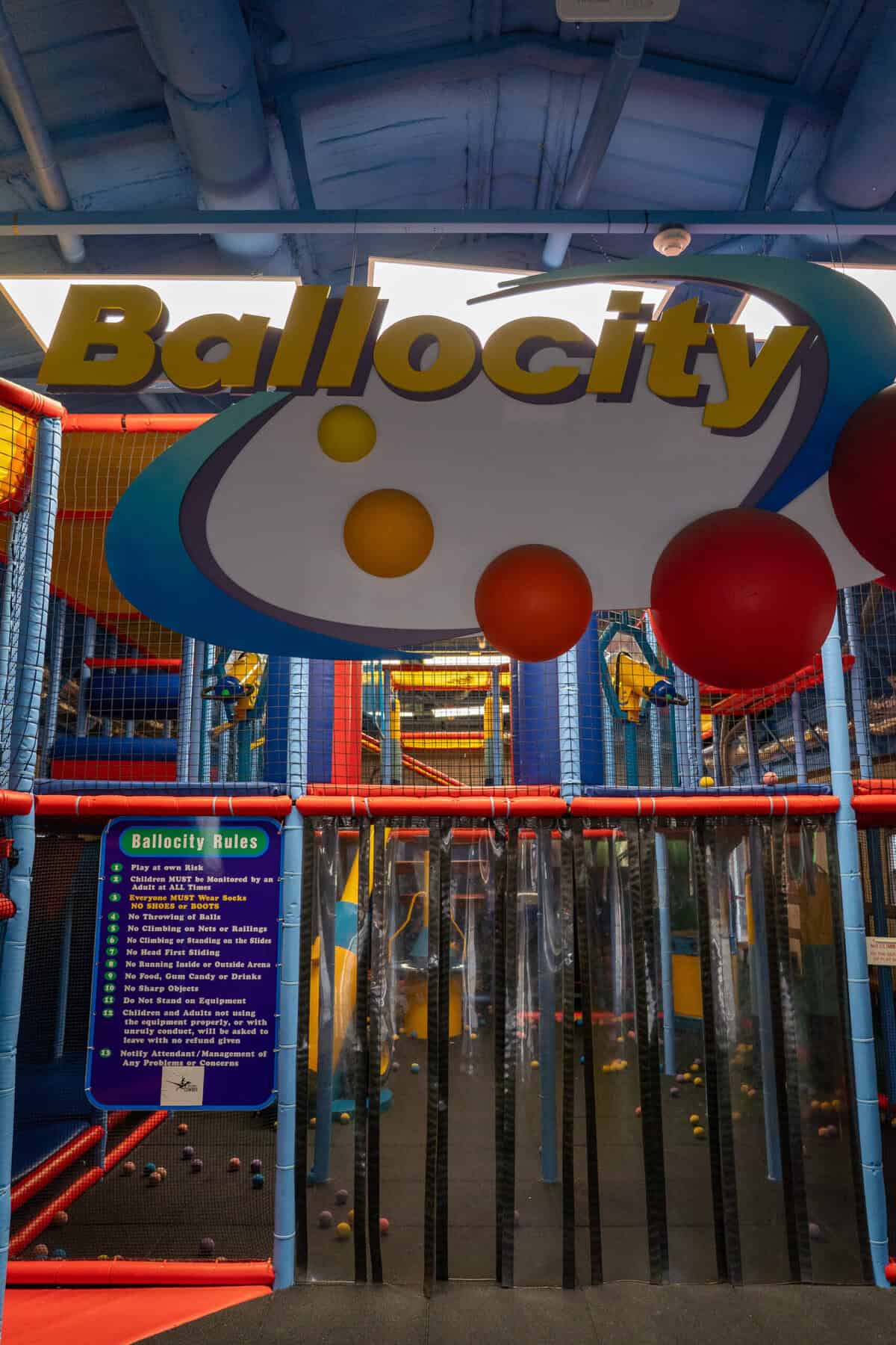 The Ballocity play area inside Once Upon a Cowboy