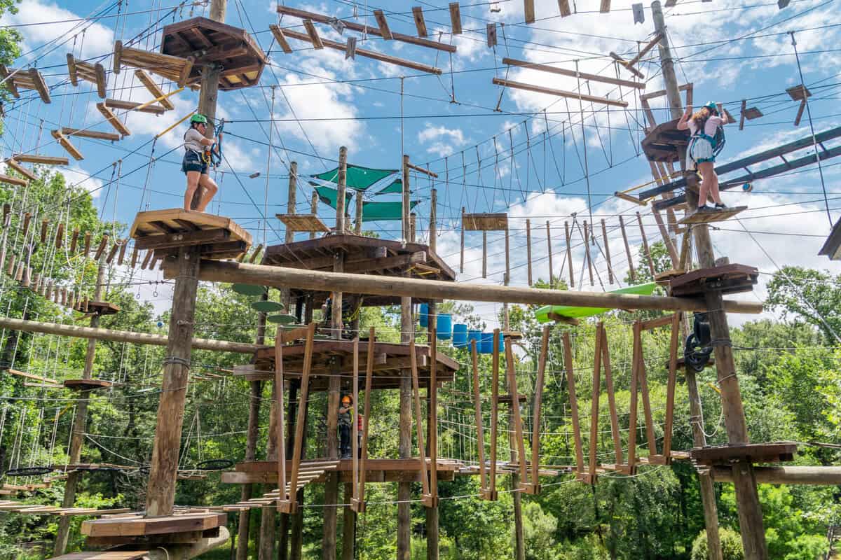 Texas TreeVentures obstacle course in The Woodlands