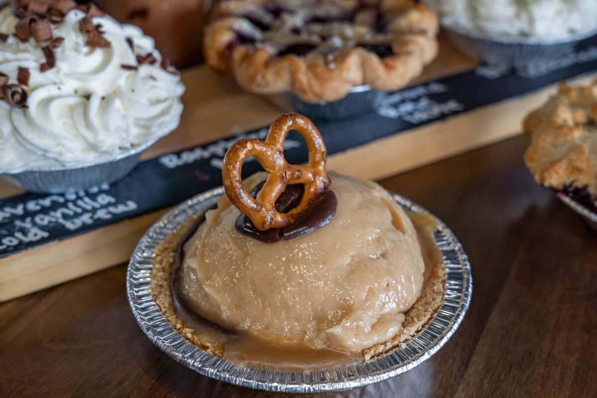 Caramel apple pie at Victory Pie Co in Tomball TX