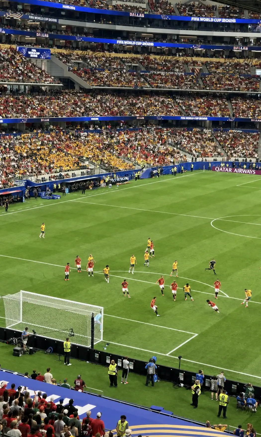 World Cup match action at AT&T Stadium in Arlington, Texas