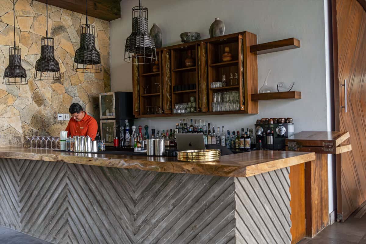 Bar area at Codex inside Conrad Punta de Mita.