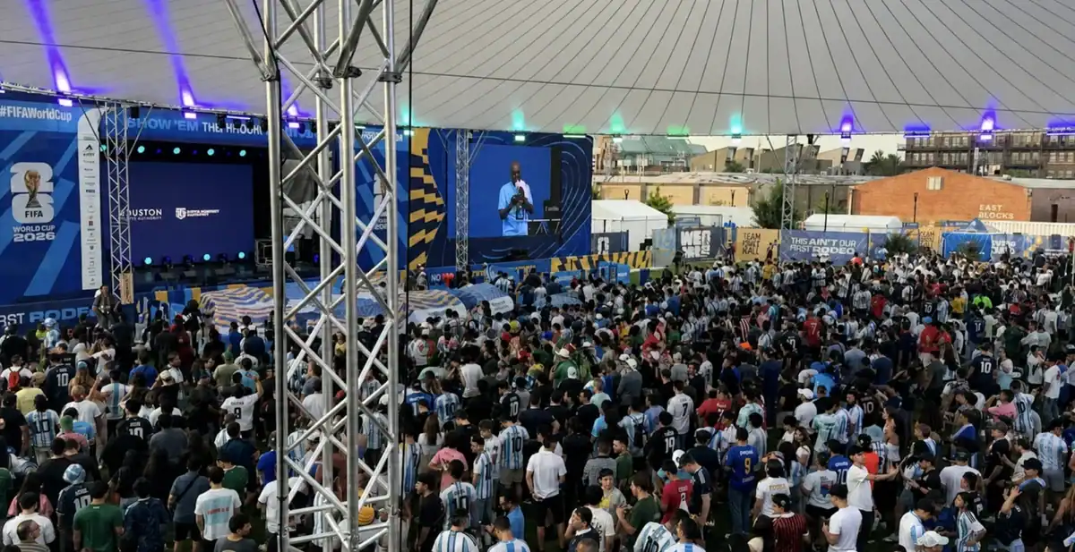 Crowd at the Houston FIFA Fan Festival during the 2026 World Cup