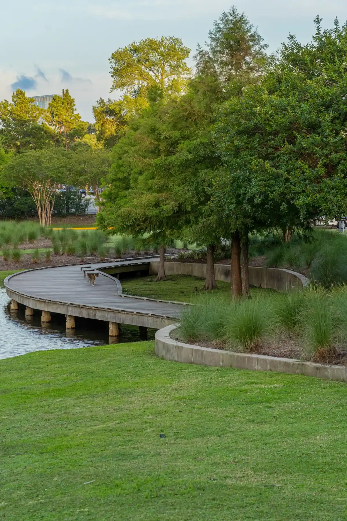 Lakefront view at Hughes Landing in The Woodlands