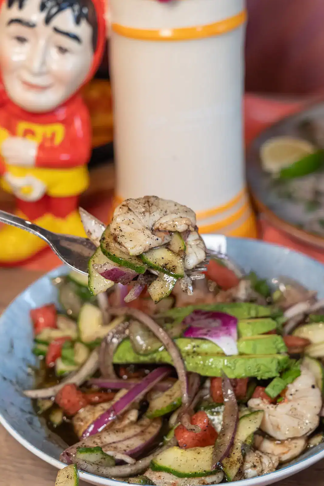 Aguachile with watermelon at Sin Yolanda in Shenandoah