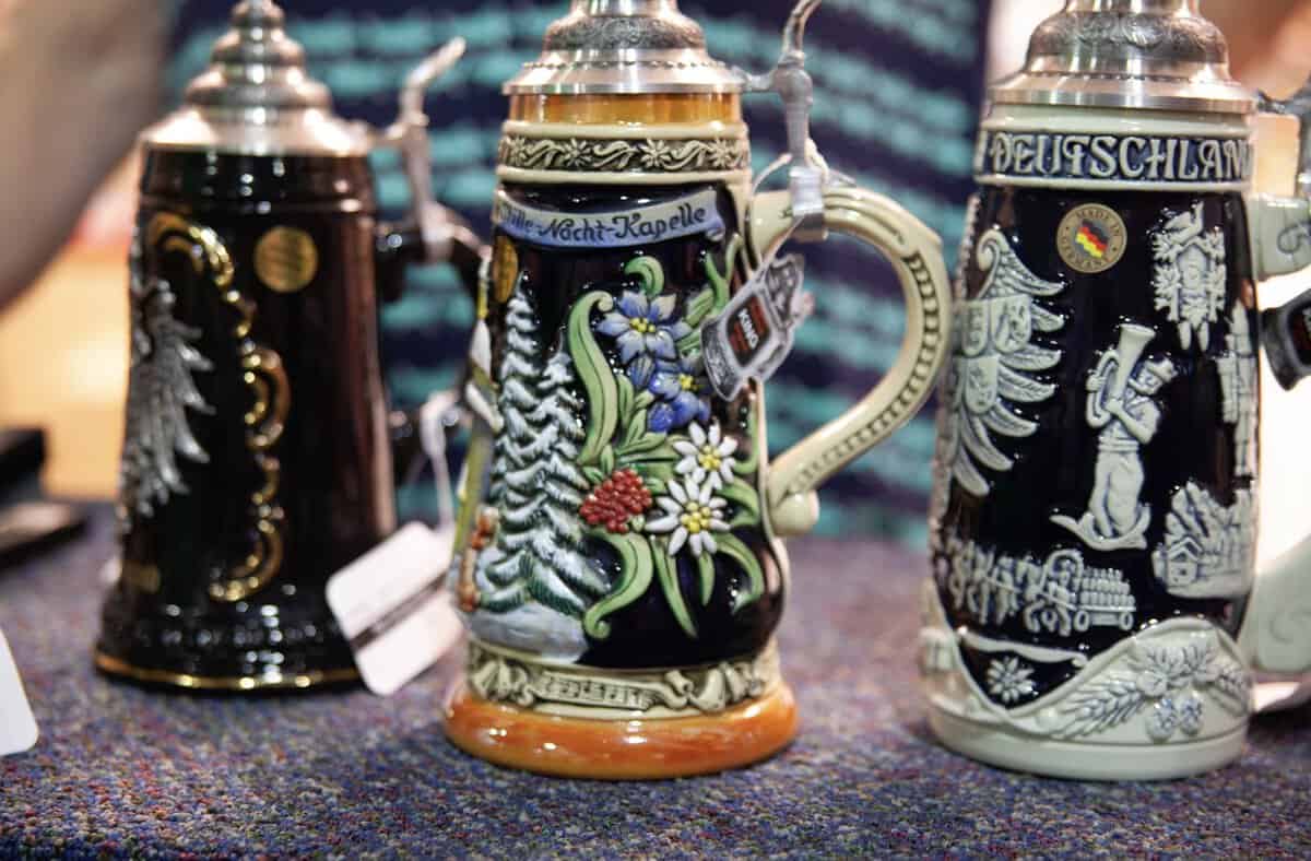 Decorative beer steins at the Tomball German Heritage Festival